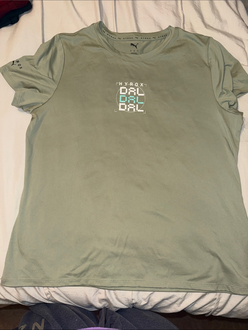 Hyrox Dallas Puma Sage Green  T-Shirt- Large